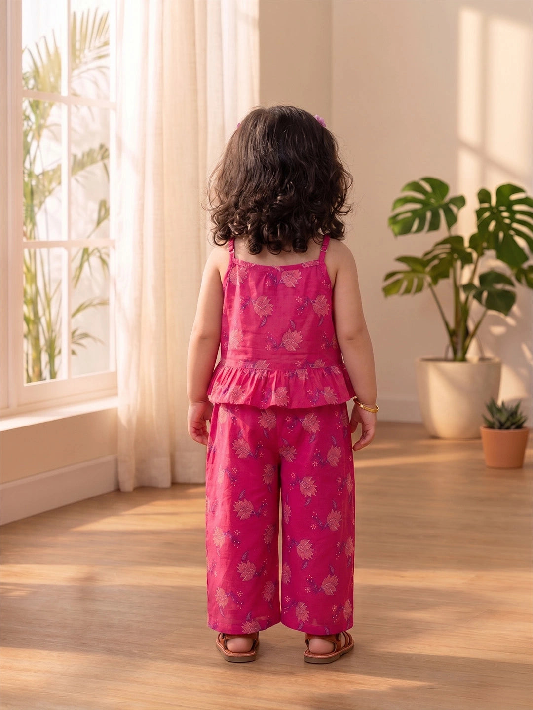 BownBee Pure Cotton Top With Palazzo Set For Infants