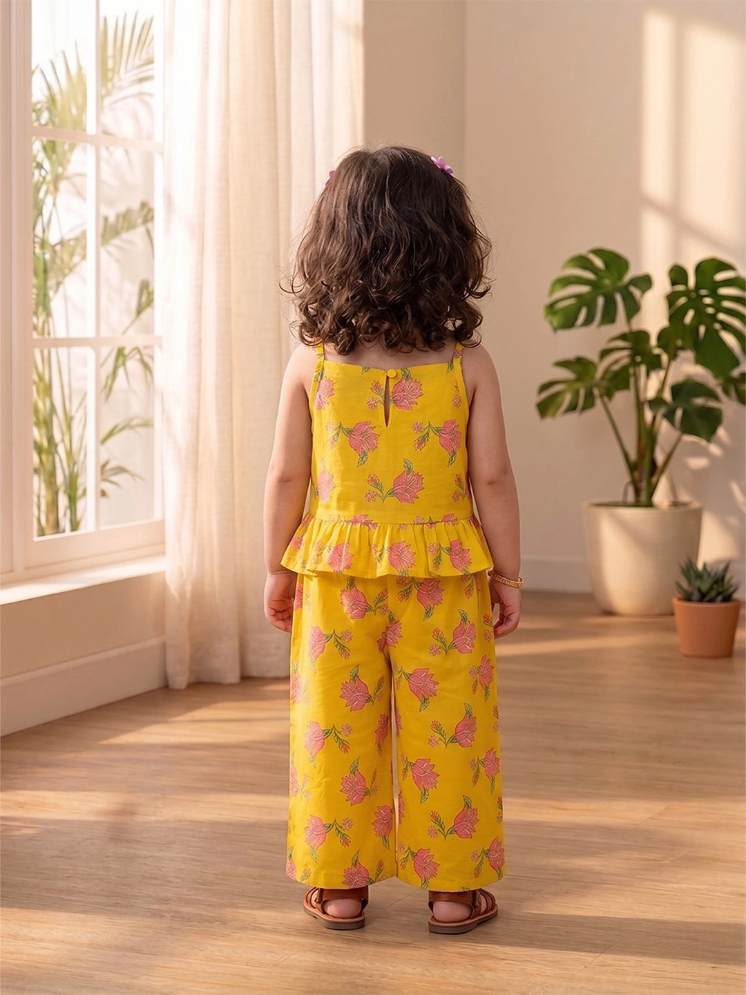 BownBee Pure Cotton Top With Palazzo Set For Infants