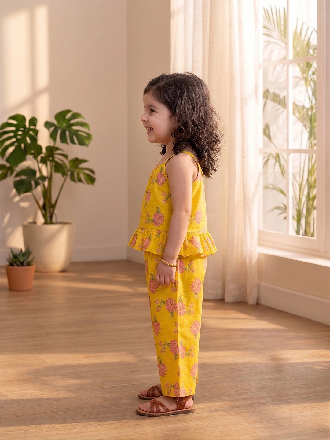 BownBee Pure Cotton Top With Palazzo Set For Infants