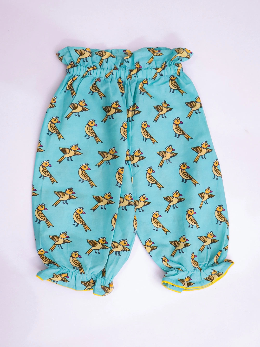 BownBee Pure Cotton Printed Top & Harrem With Hairband Set For Infant Girls