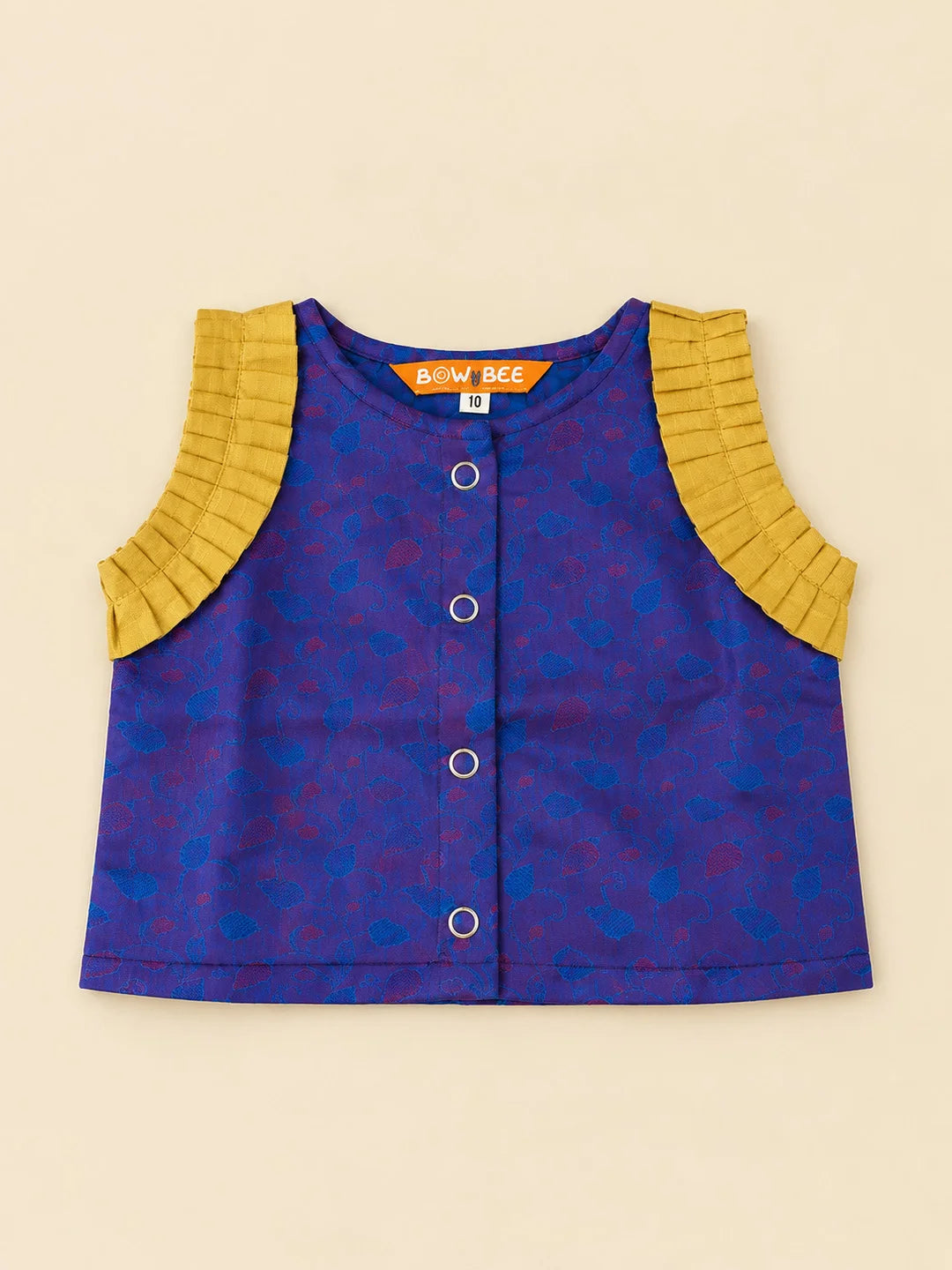 BownBee Sleeveless Silk Lehenga & Choli With Hairband For Infant Girls
