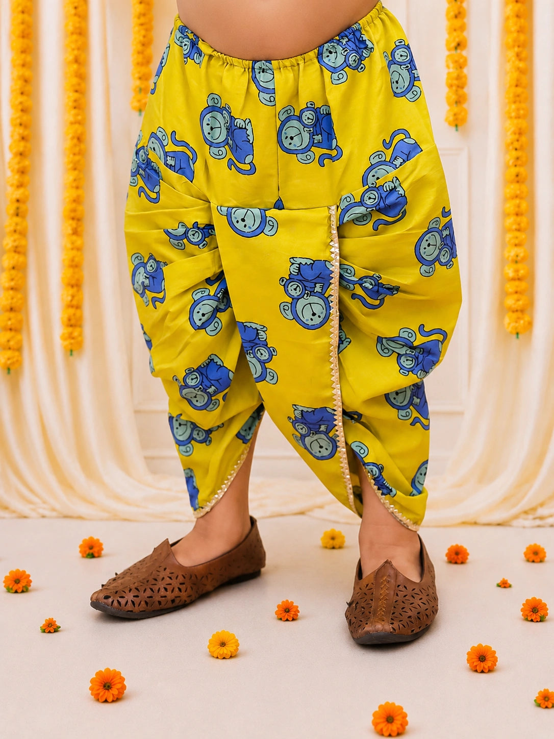 BownBee Pure Cotton  Elephant Printed Dhoti Kurta For Infant Boys (Copy)