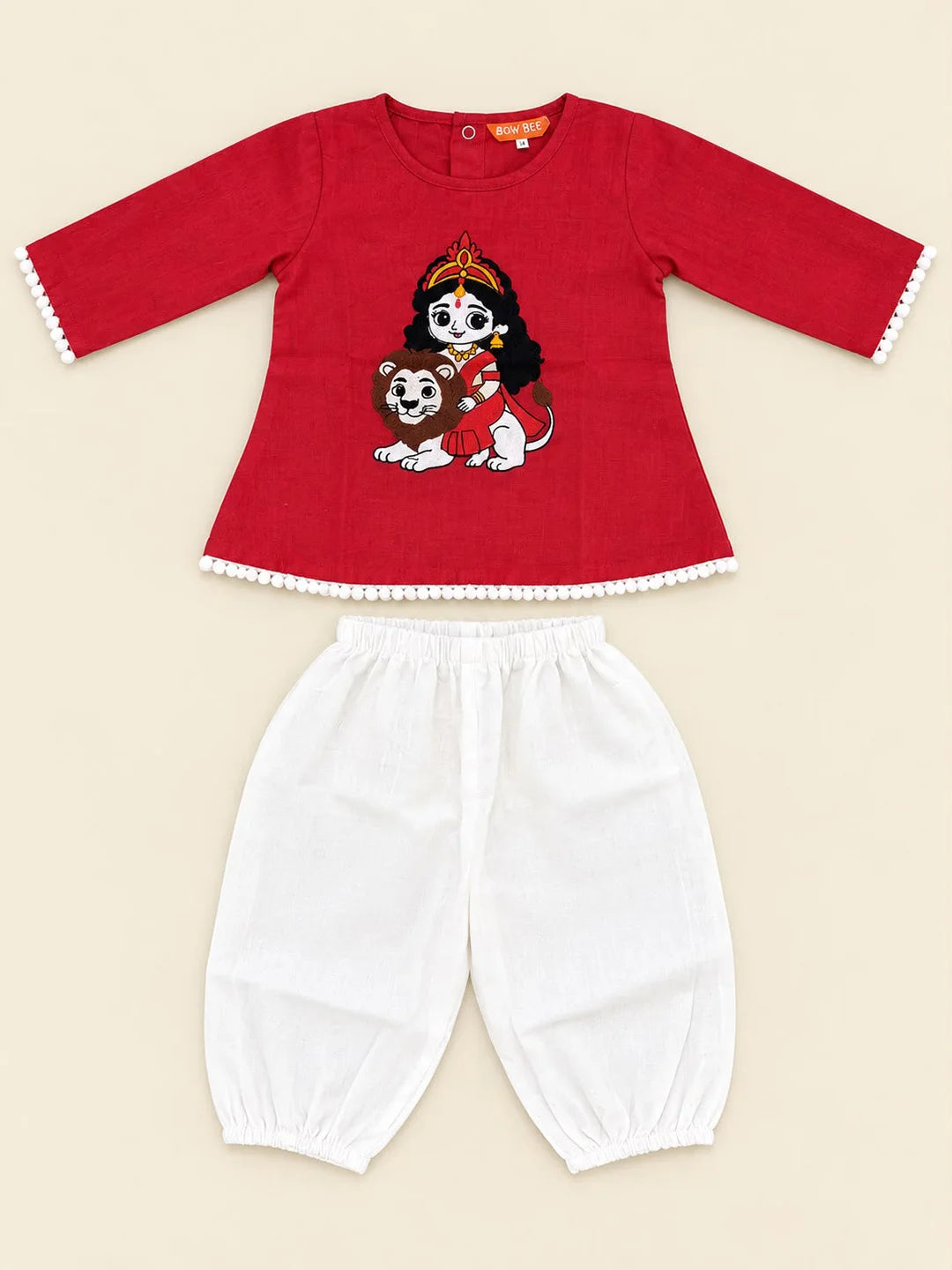 Bownbee Embroidered Kurti with Harem For Infant Girls