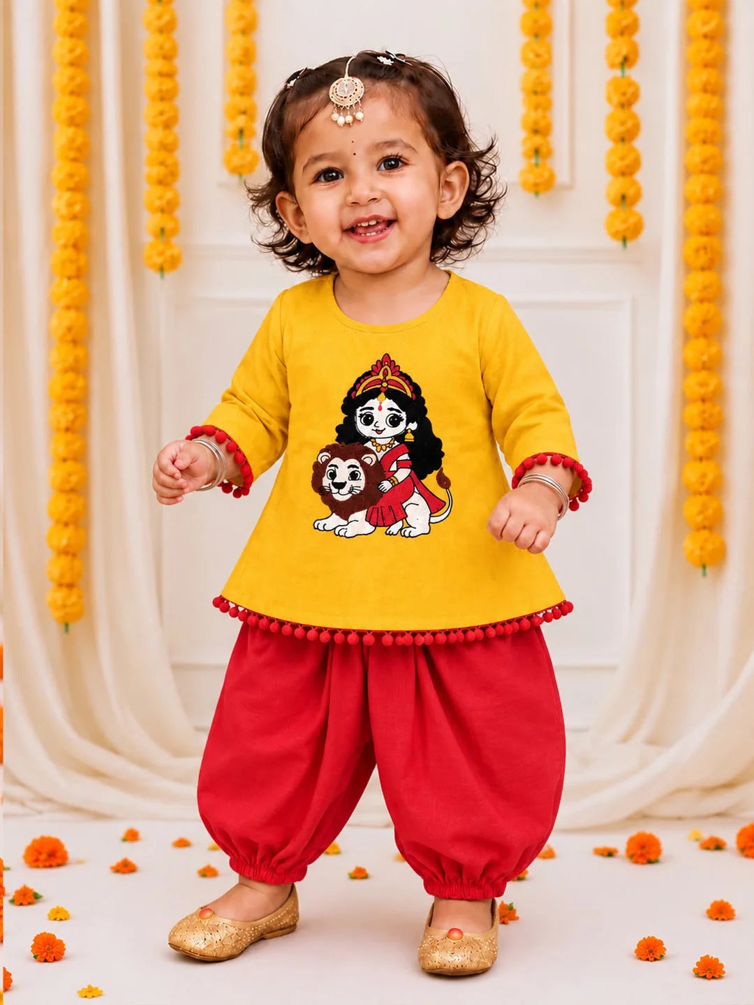 BownBee Embroidery Dhoti Kurta & Ethnic Suit  Sibling Set