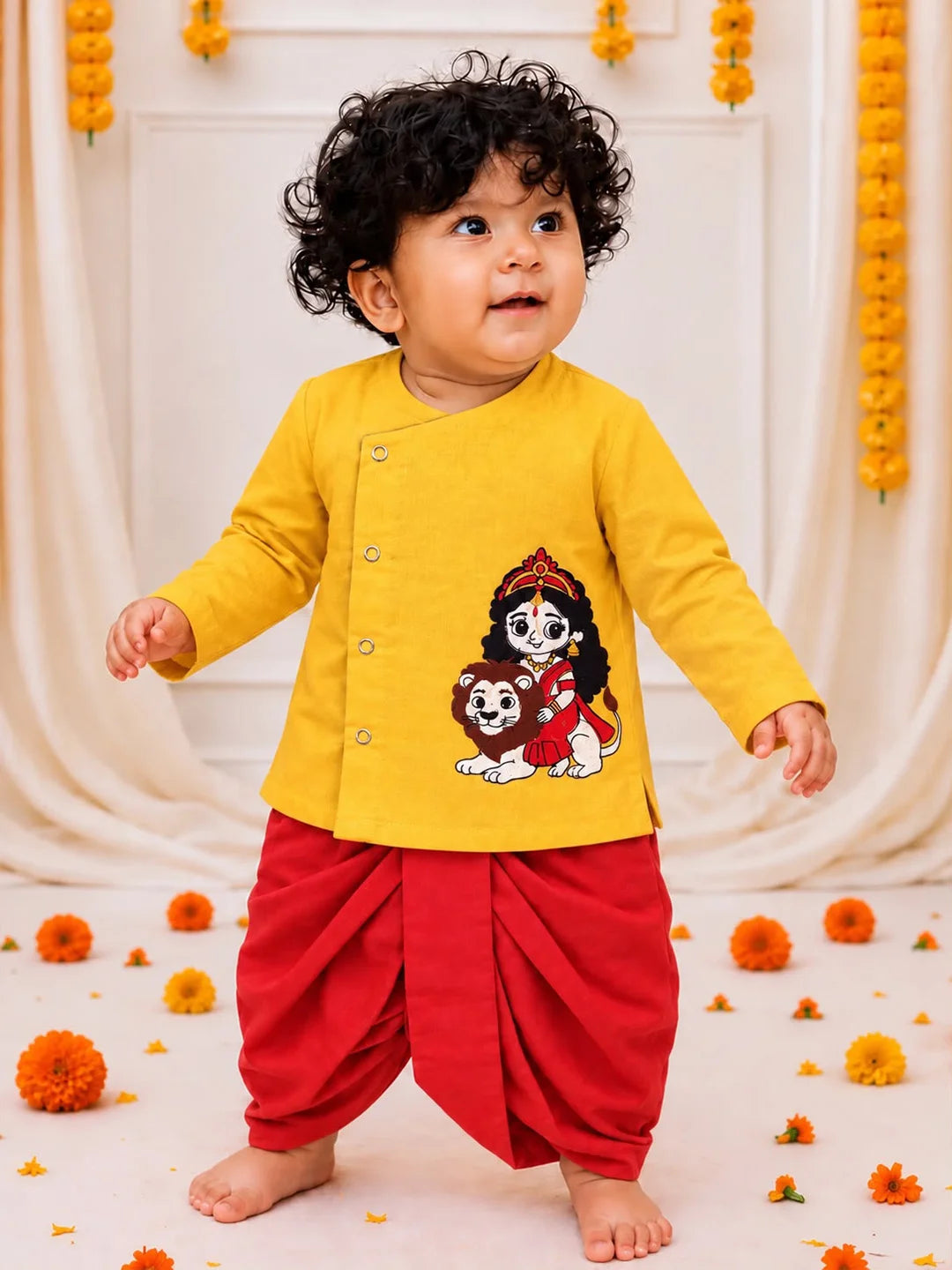 BownBee Embroidery Dhoti Kurta & Ethnic Suit  Sibling Set