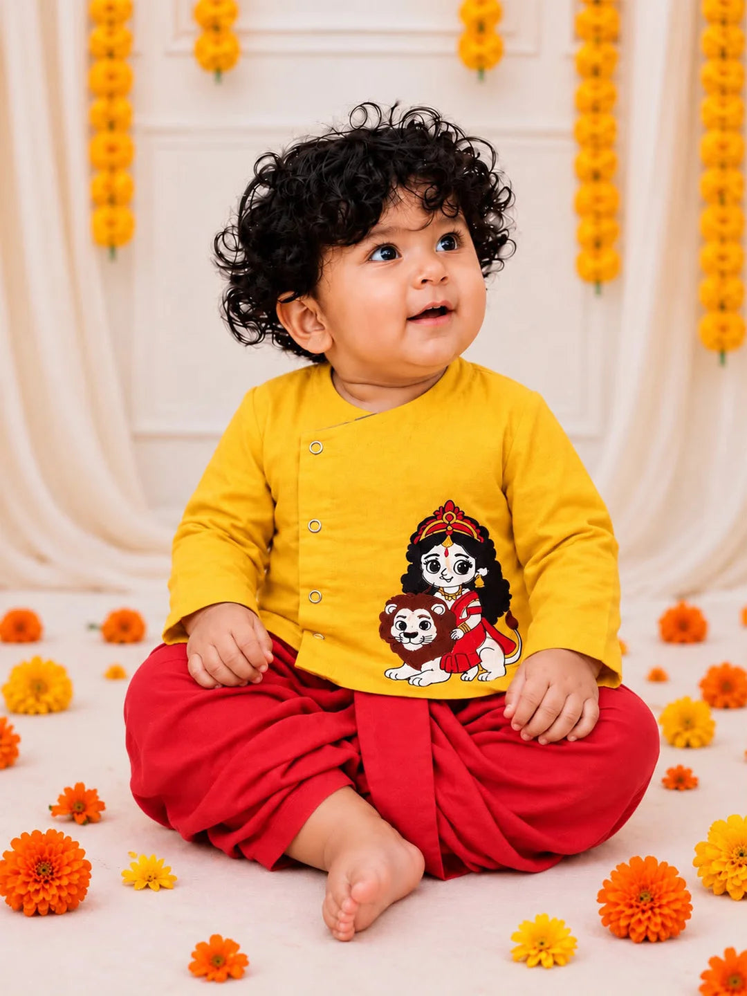 Bownbee Embroidered Kurta with Dhoti For Infant Boys