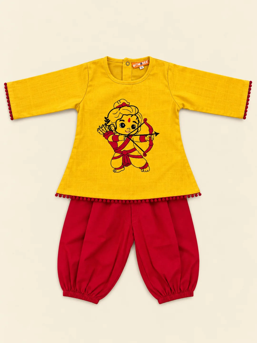 Bownbee Embroidered Kurti with Harem For Infant Girls