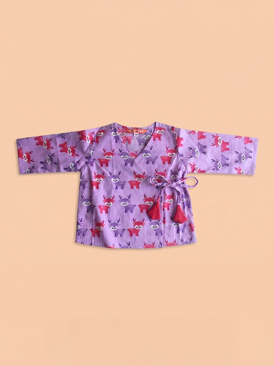 BownBee Pure Cotton Jhabla Harem & Bow-Tie Collar Set Combo