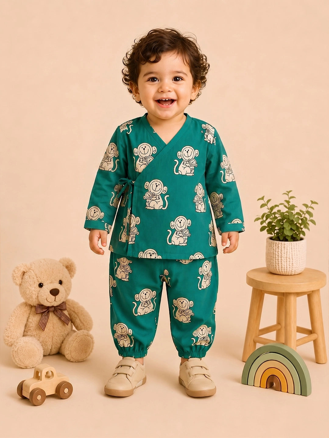 BownBee Full Sleeve Jhabla & Harem For Boys