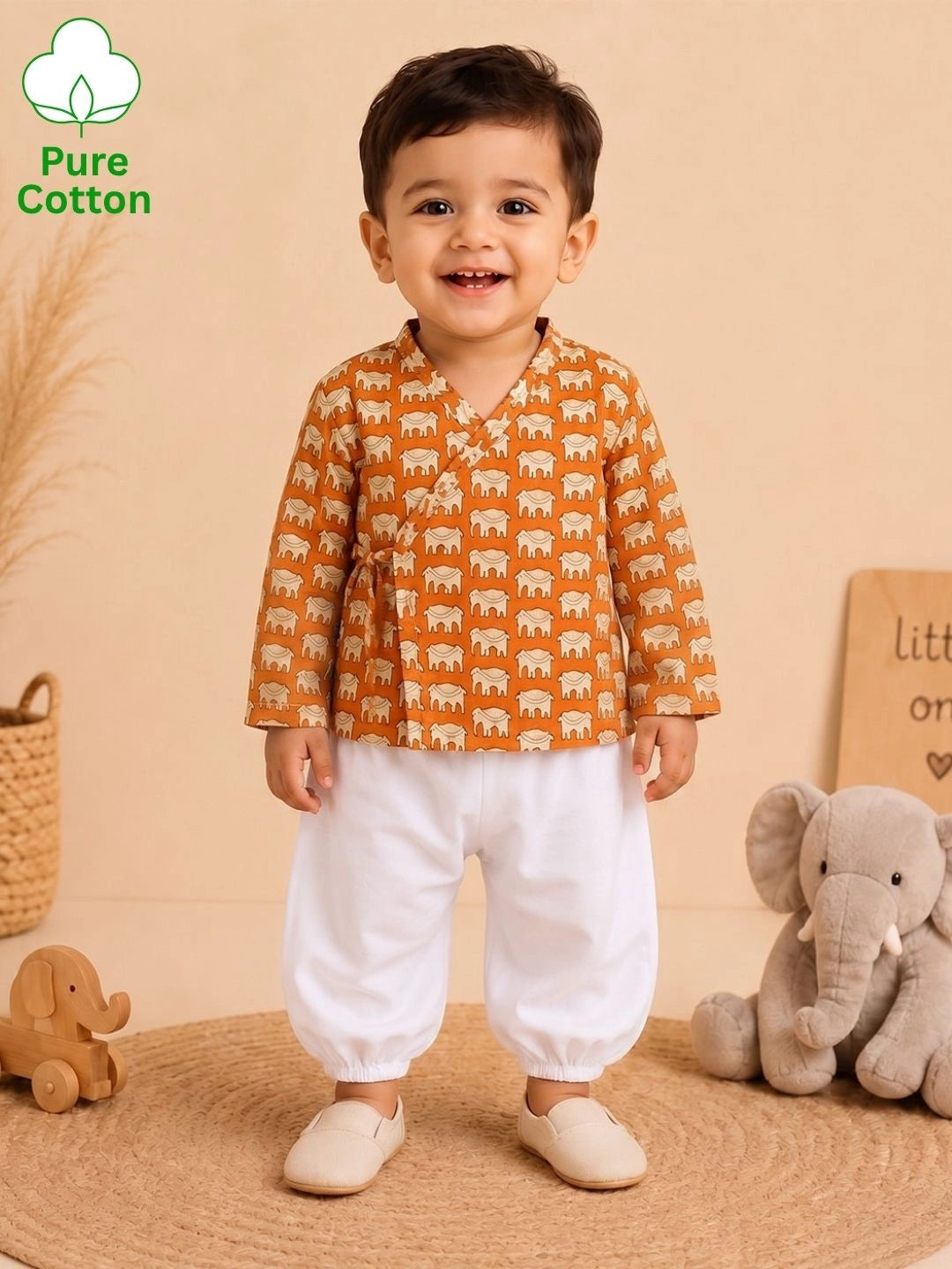BownBee Full Sleeve Jhabla & Harem For Boys