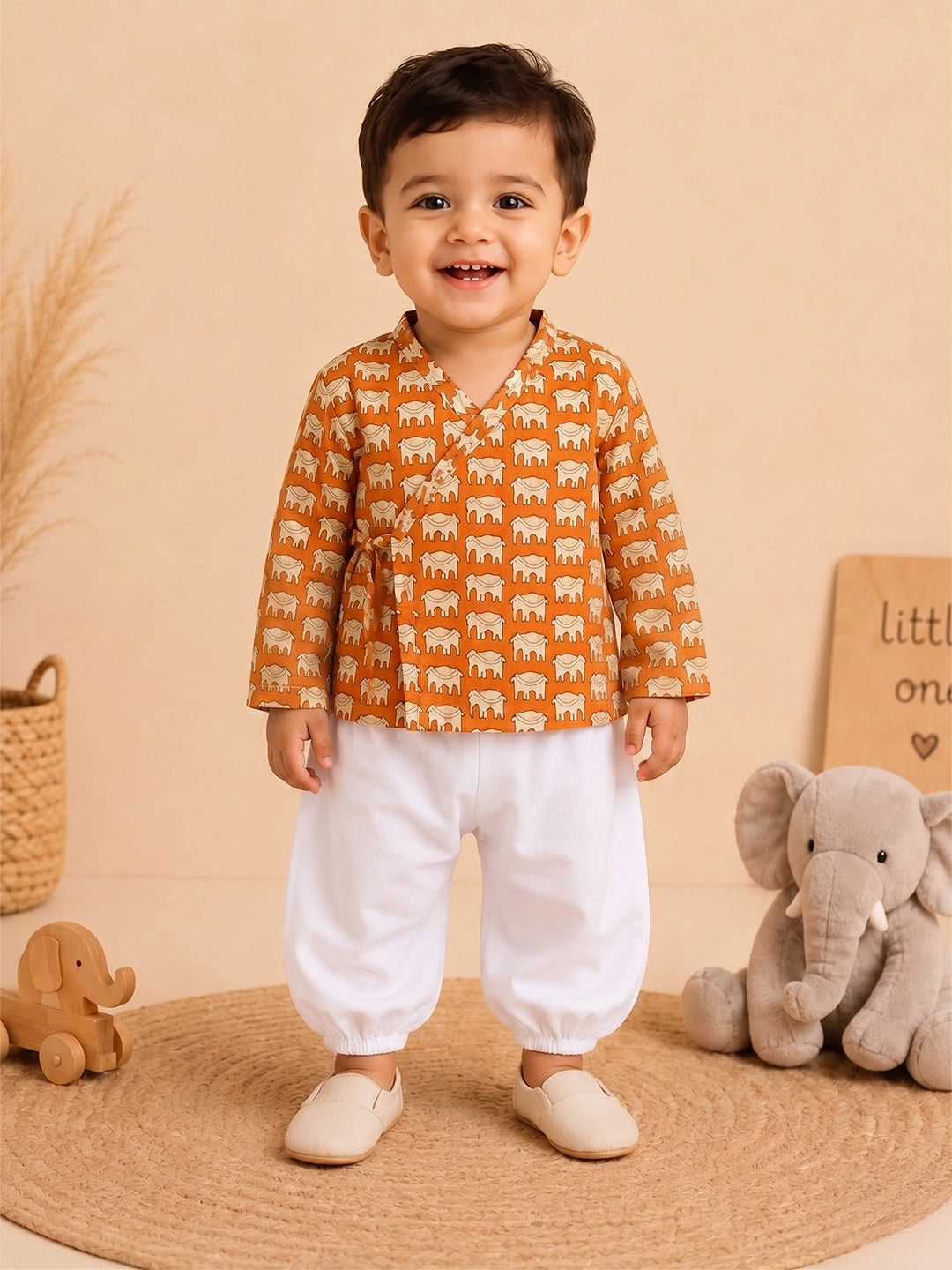 BownBee Full Sleeve Jhabla & Harem For Boys