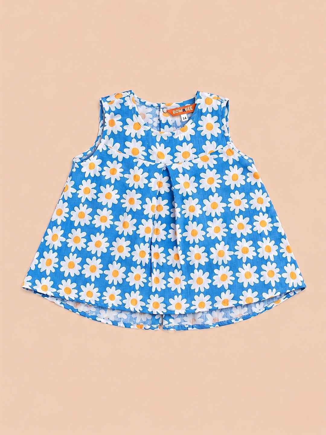BownBee Sleeveless Jhabla & Shorts With Hairband For Girls