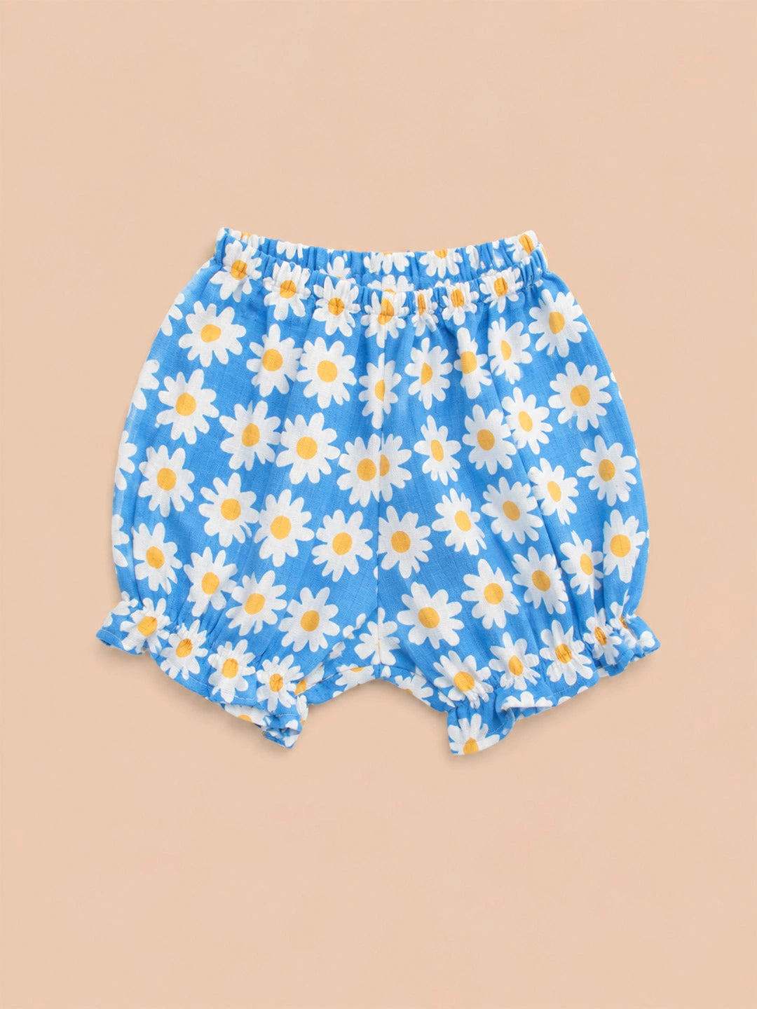 BownBee Sleeveless Jhabla & Shorts With Hairband For Girls