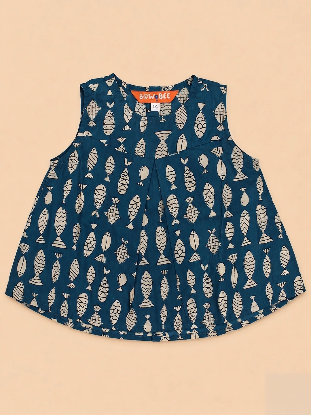 BownBee Sleeveless Jhabla & Shorts With Hairband For Girls