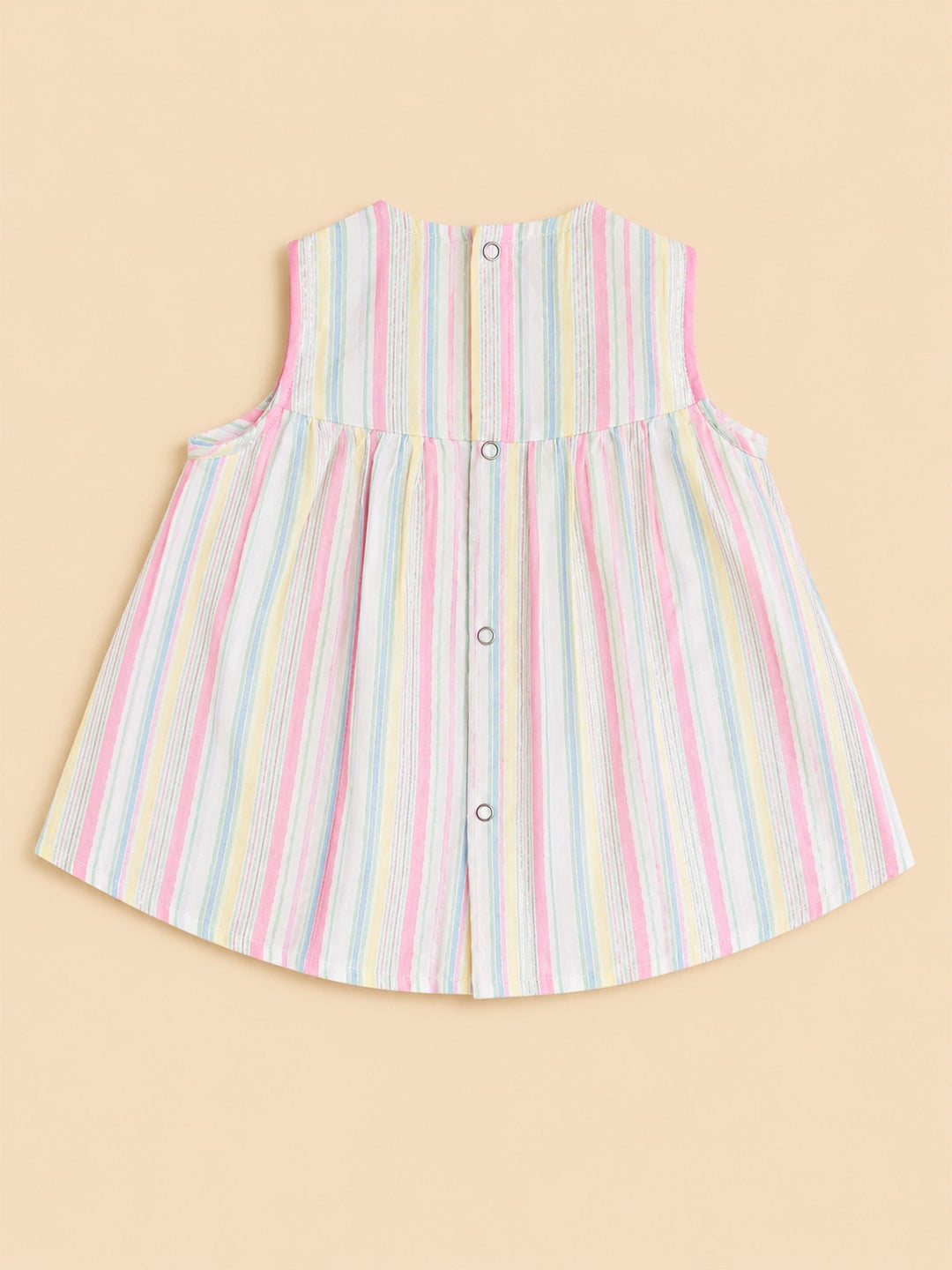 BownBee Sleeveless Jhabla & Shorts With Hairband For Girls
