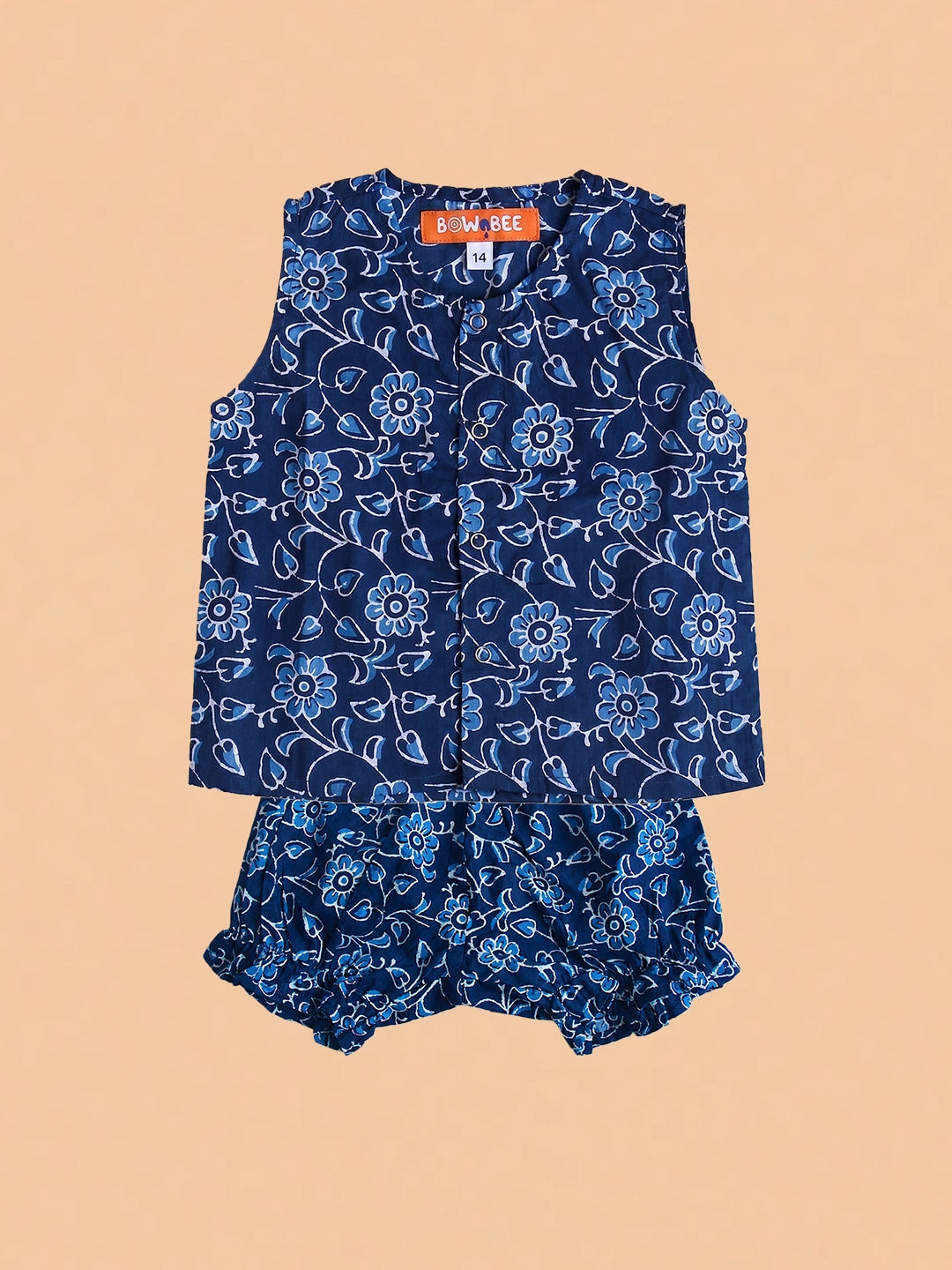 BownBee Sleeveless Jhabla & Shorts For Boys