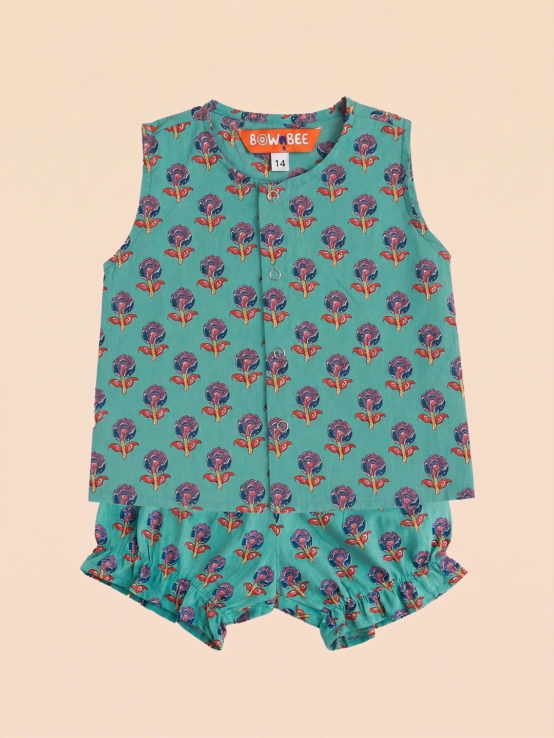 BownBee Sleeveless Jhabla & Shorts For Boys