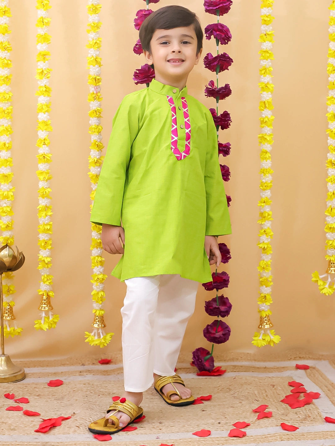 BownBee Cotton Kurta Pajama & Ethnic Suit  Sibling Set