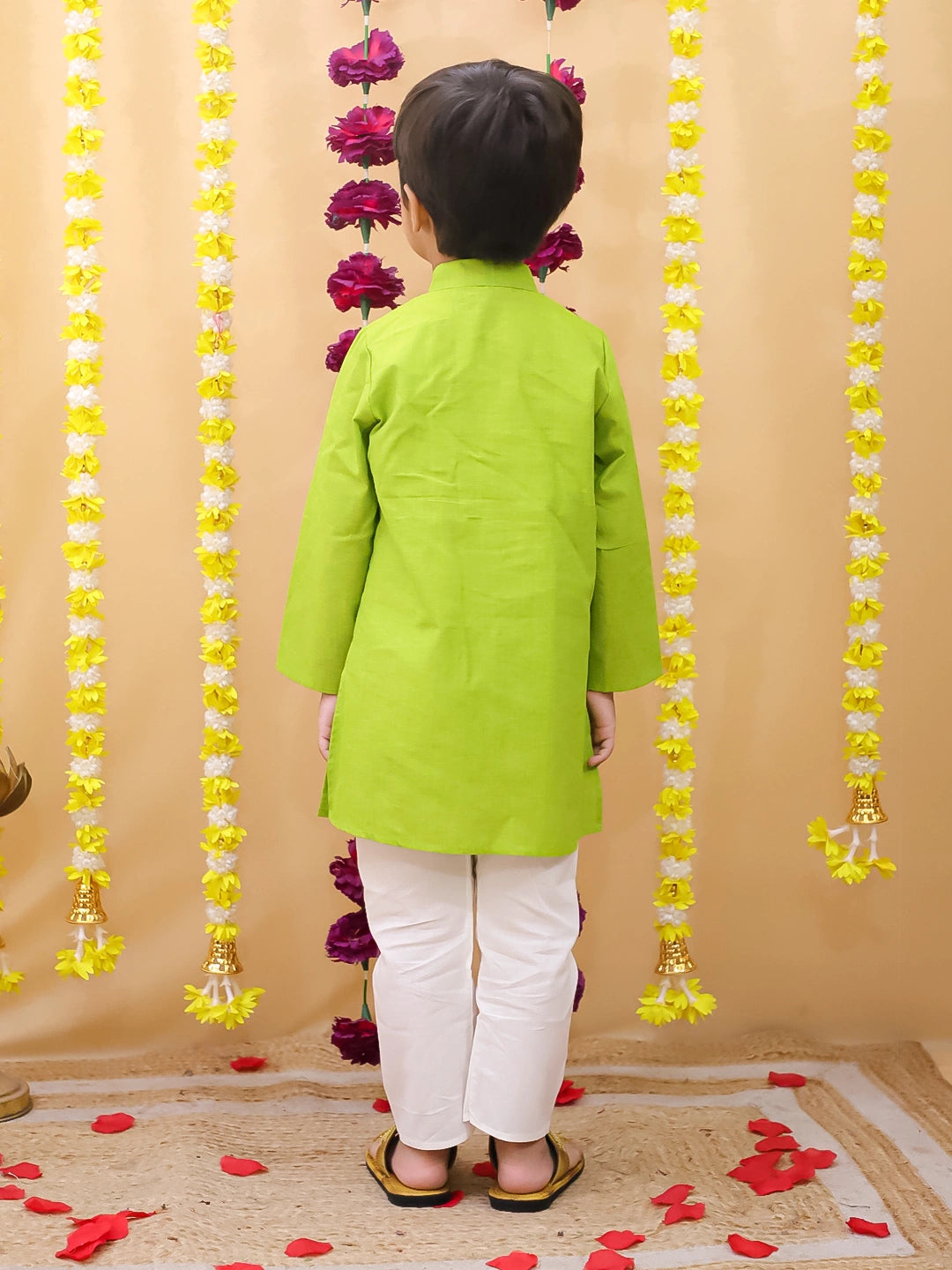 BownBee Full Sleeve Cotton Kurta Pajama Set For Boys
