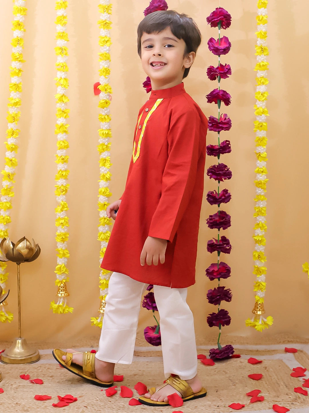 BownBee Cotton Kurta Pajama & Ethnic Suit  Sibling Set