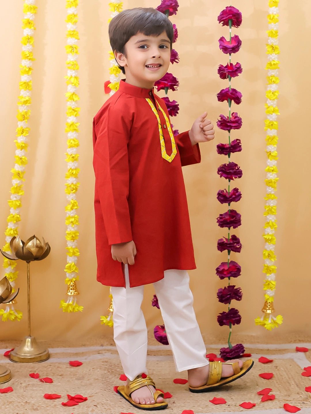 BownBee Cotton Kurta Pajama & Ethnic Suit  Sibling Set
