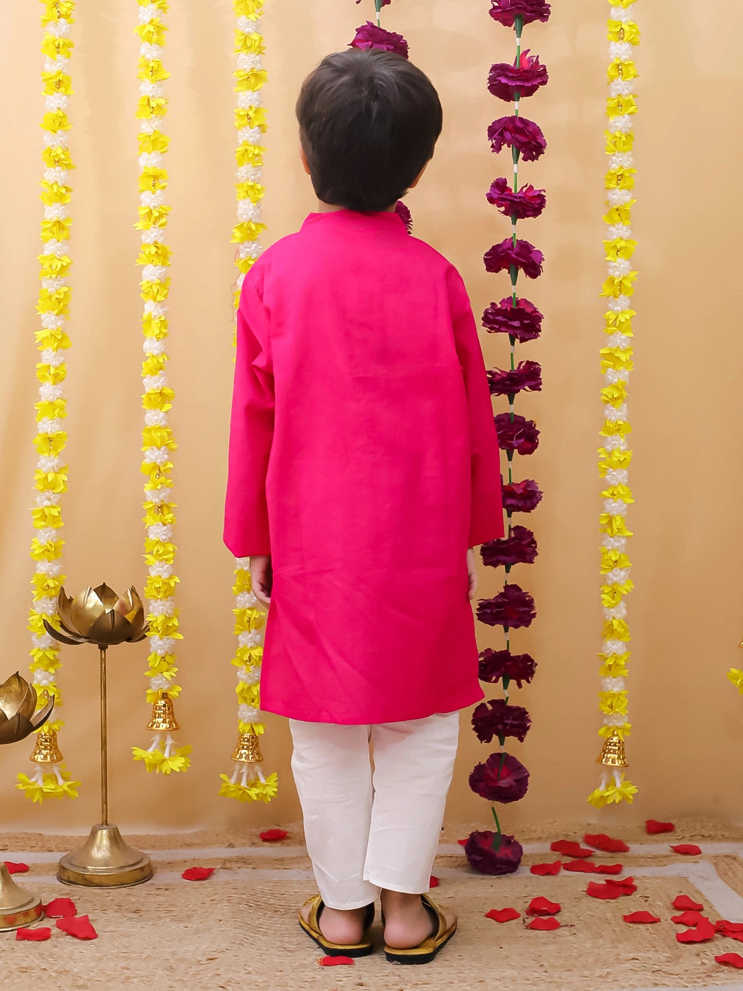 BownBee Full Sleeve Cotton Kurta Pajama Set For Boys