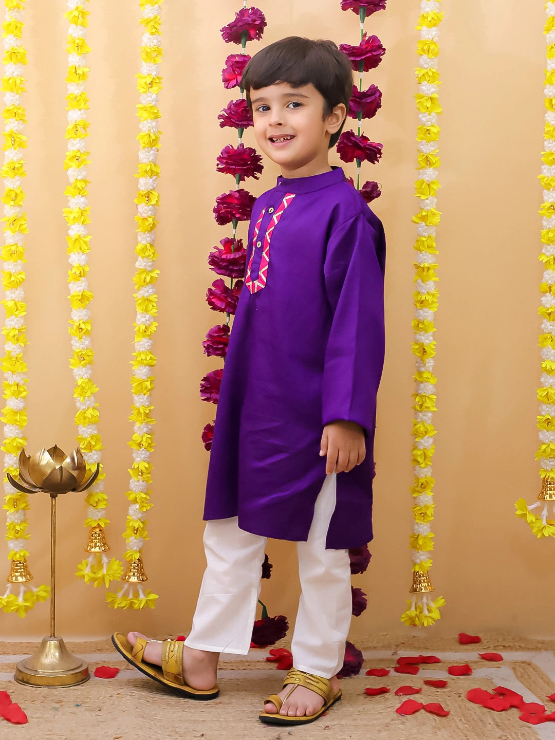 BownBee Full Sleeve Cotton Kurta Pajama Set For Boys