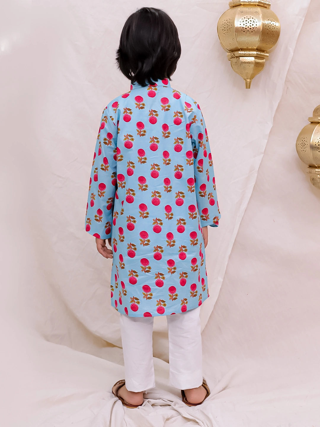 BownBee  Full Sleeves  Kurta Pajama Set For Boys - Blue