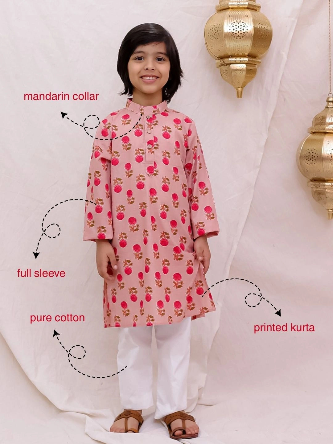 BownBee  Full Sleeves  Kurta Pajama Set For Boys - Blue