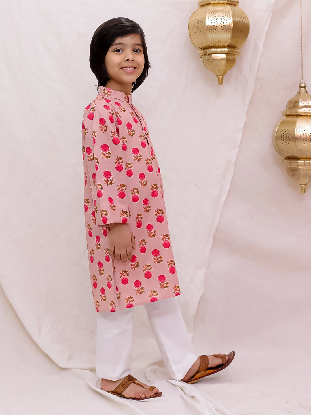 BownBee  Full Sleeves  Kurta Pajama Set For Boys - Blue