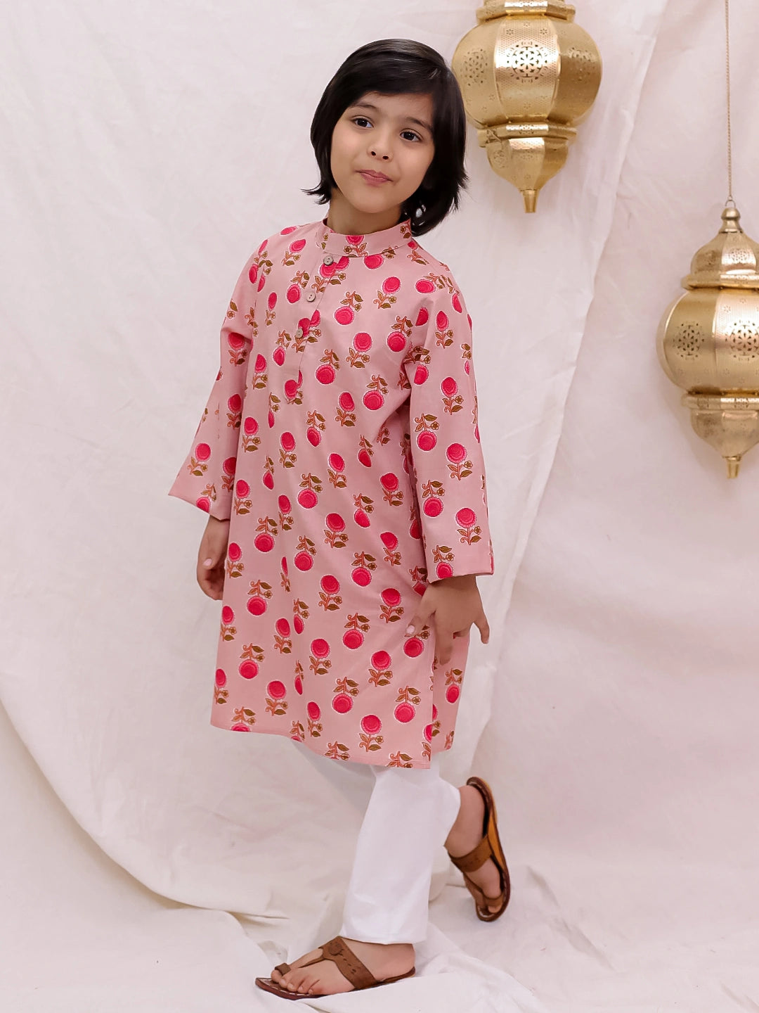 BownBee  Full Sleeves  Kurta Pajama Set For Boys - Blue