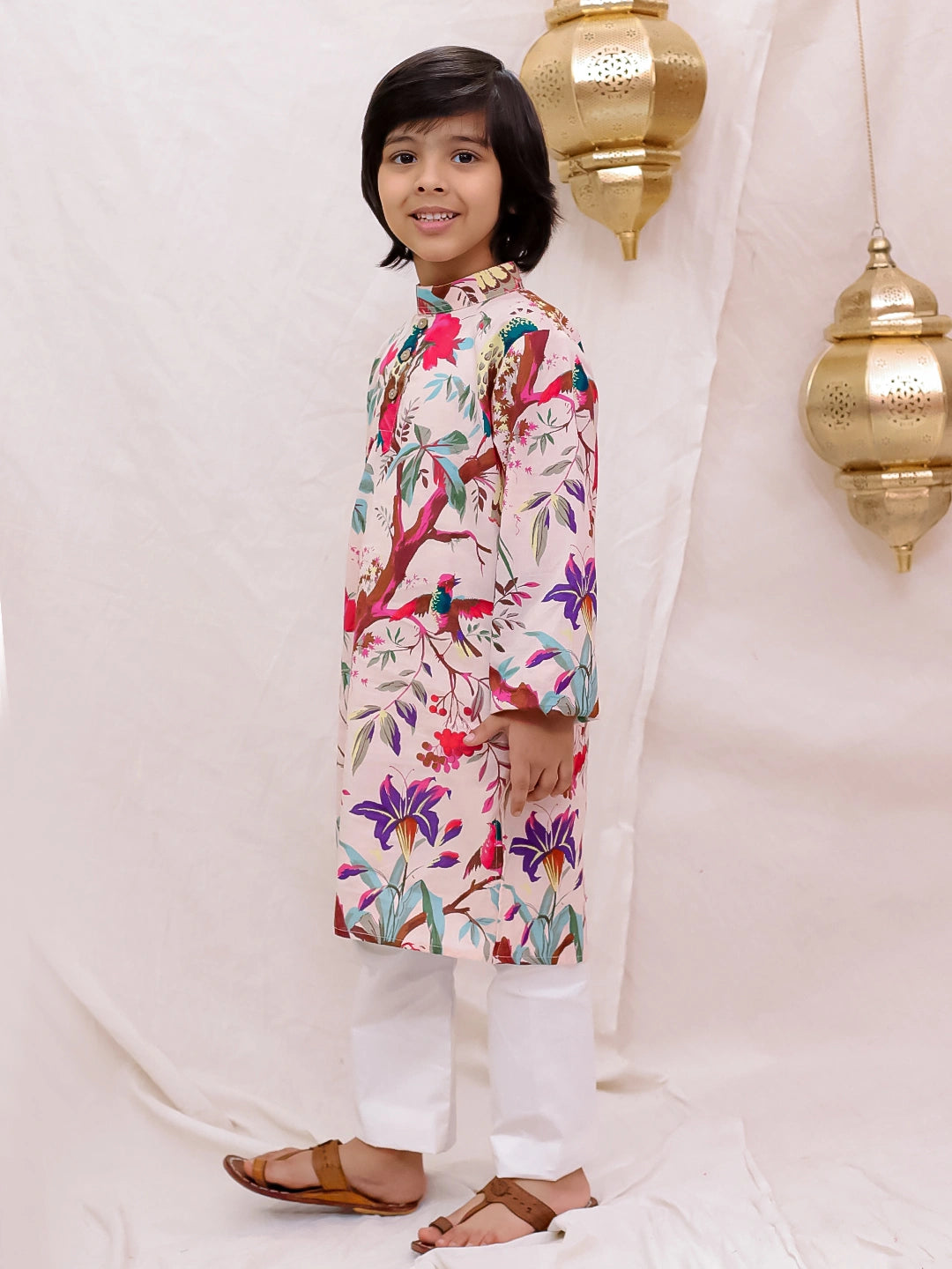 BownBee  Full Sleeves  Kurta Pajama Set For Boys - Blue