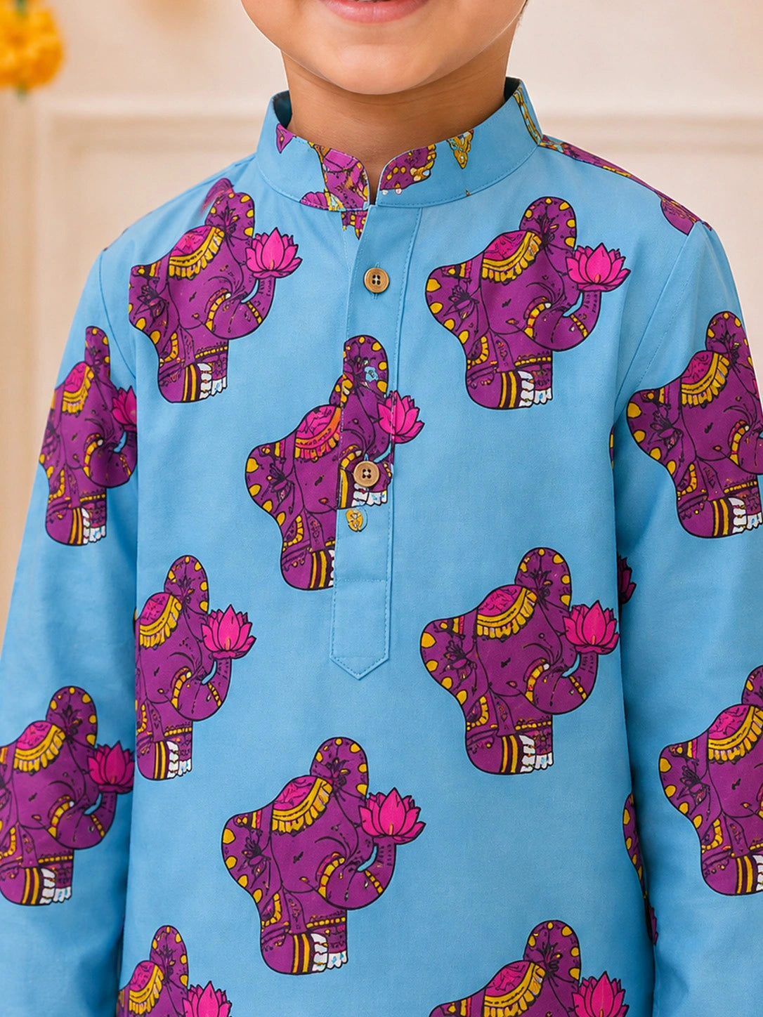 BownBee Full Sleeve Cotton Kurta Pajama Set For Boys