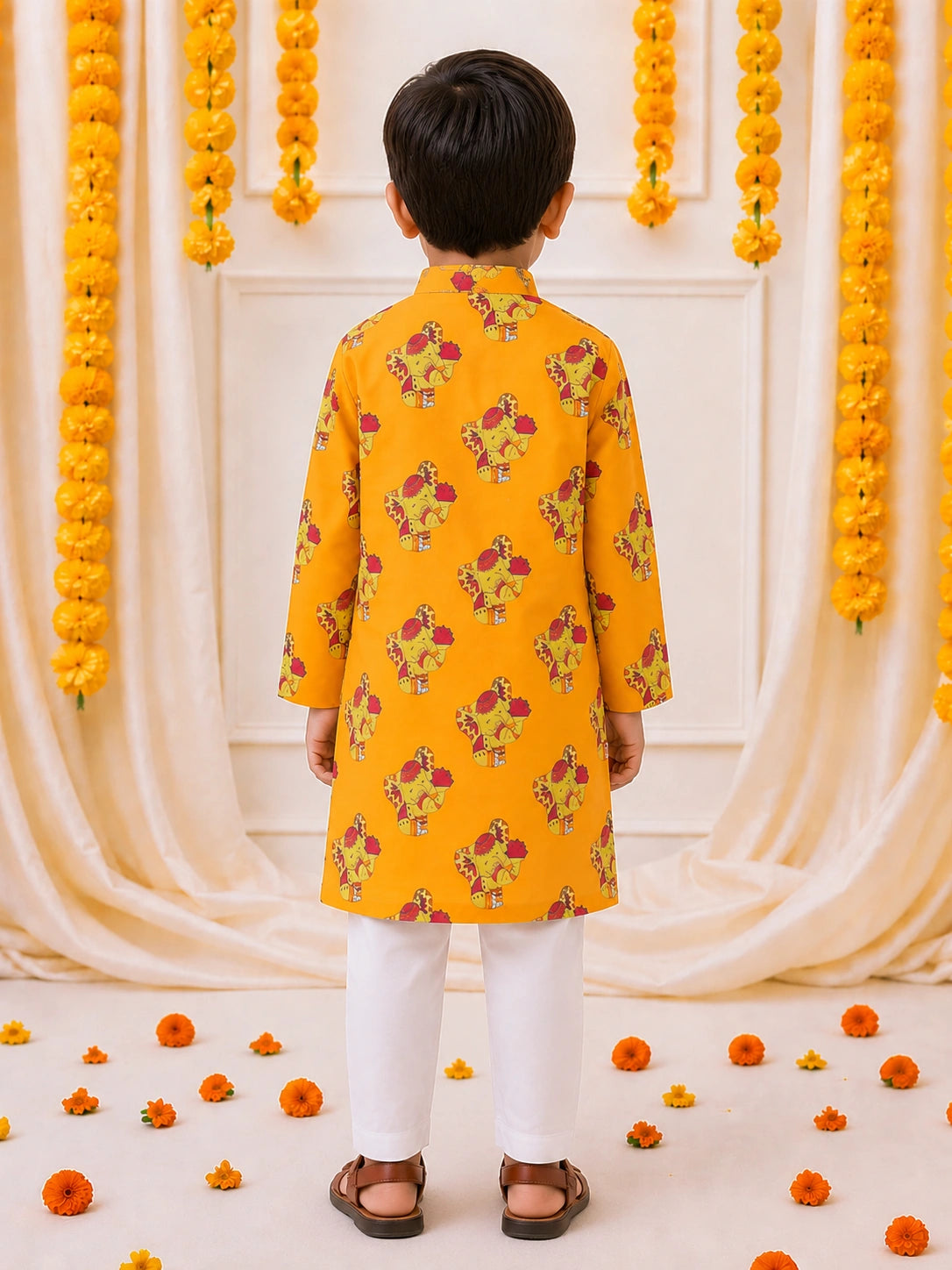 BownBee Cotton Kurta Pajama & Ethnic Suit  Sibling Set