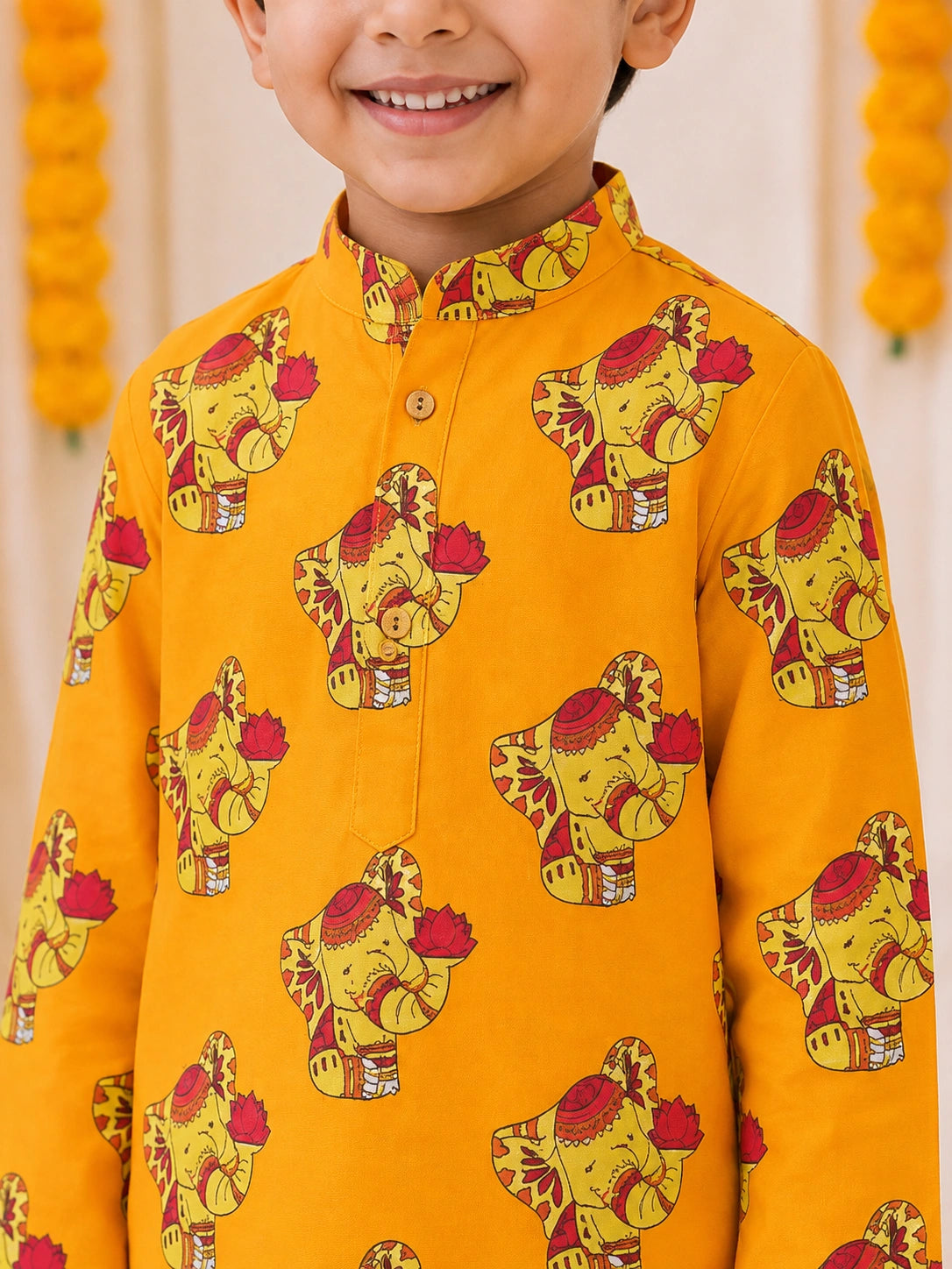 BownBee Full Sleeve Cotton Kurta Pajama Set For Boys