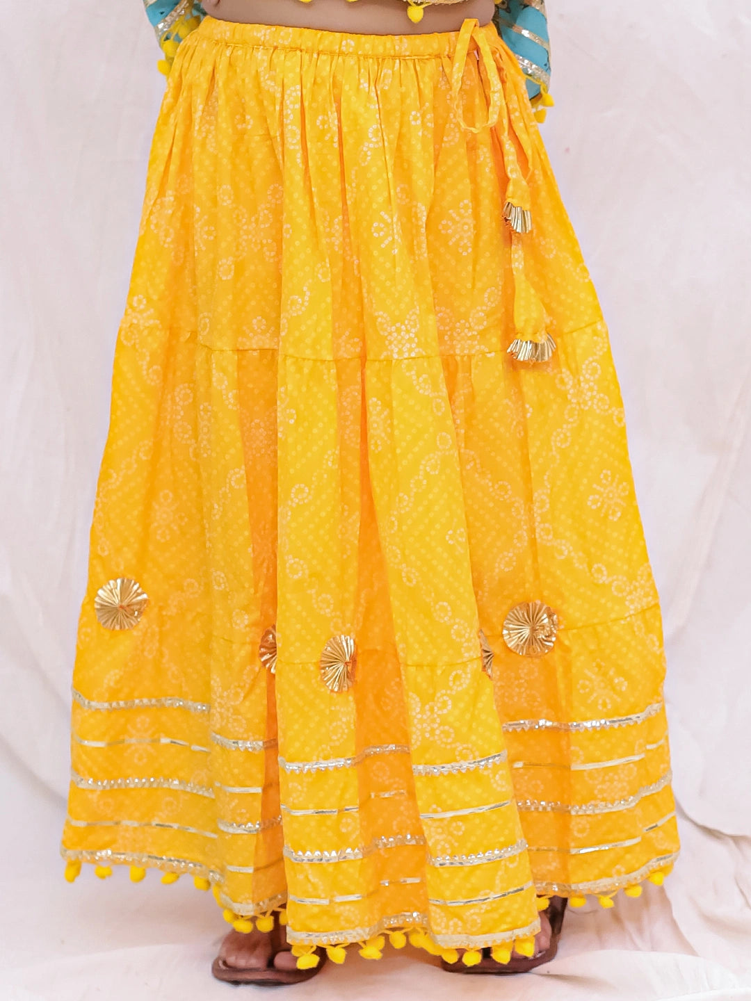 BownBee Pure Cotton Lion Printed Lehenga Choli For Girls