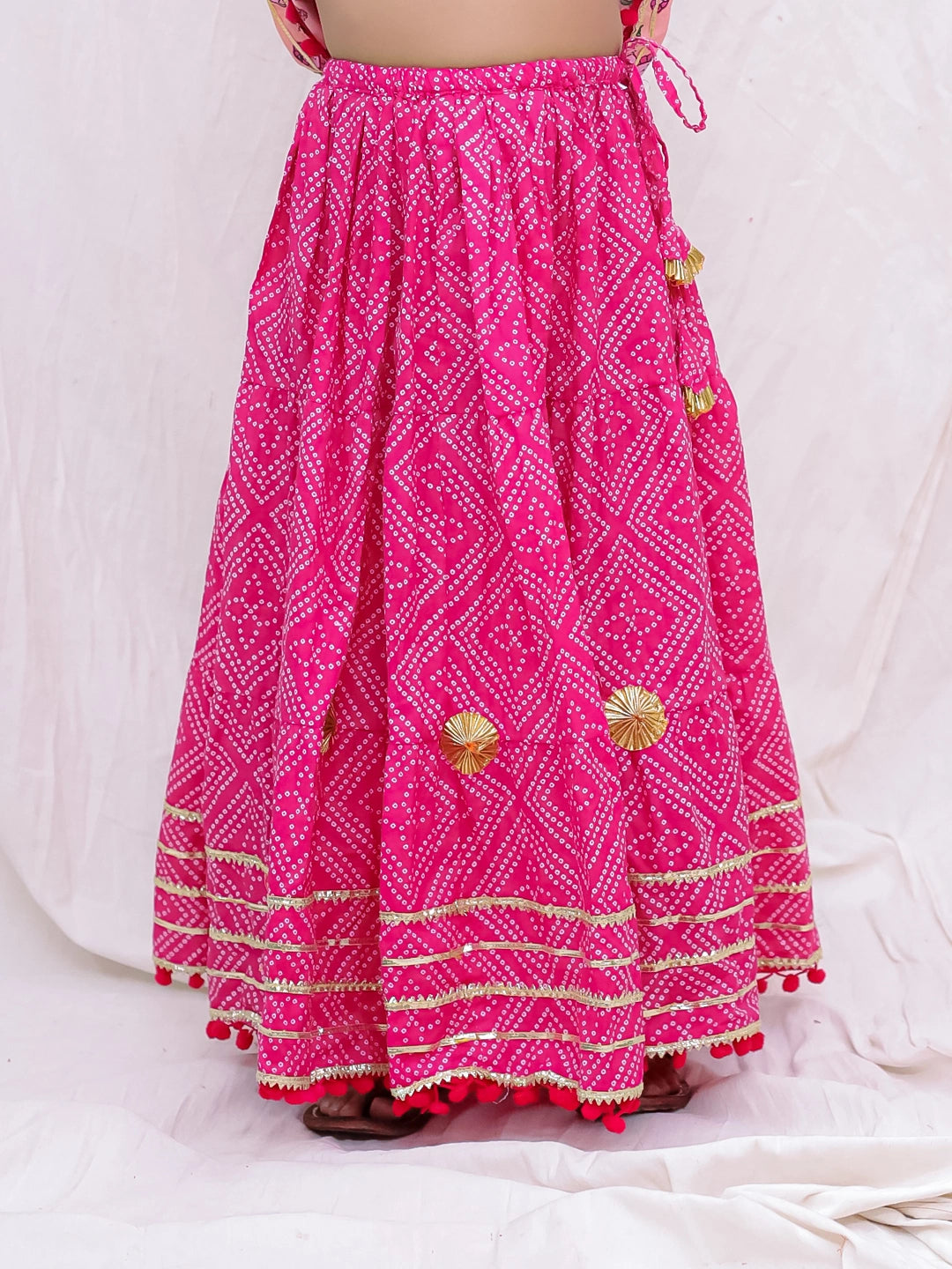 BownBee Pure Cotton Lion Printed Lehenga Choli For Girls