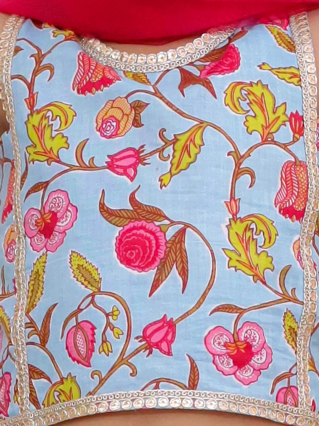 BownBee Sleeveless Lehenga Choli With Dupatta Set For Girls