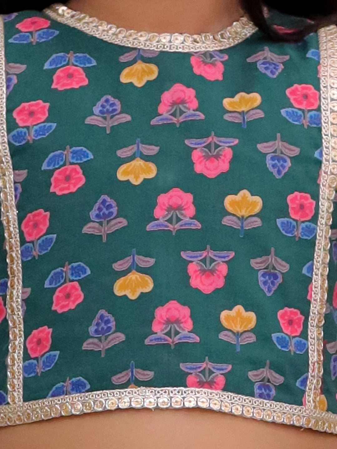 BownBee Sleeveless Lehenga Choli With Dupatta Set For Girls