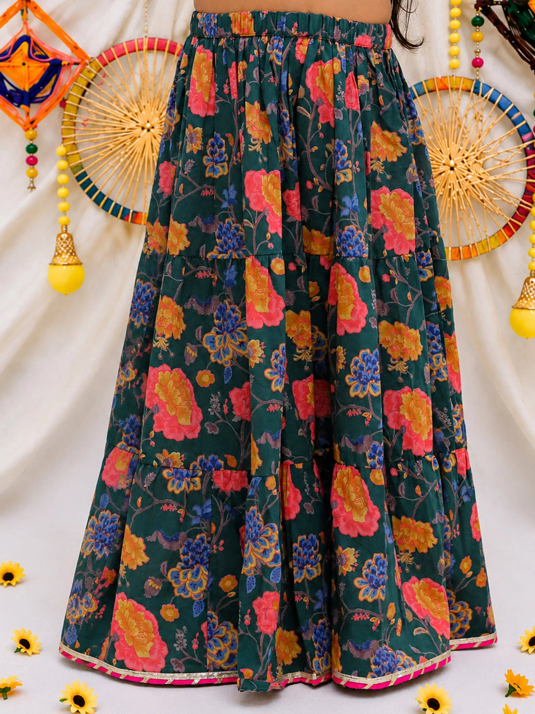 BownBee Pure Cotton Kurta Pajama with Jacket & Lehenga Choli With Dupatta Sibling Set
