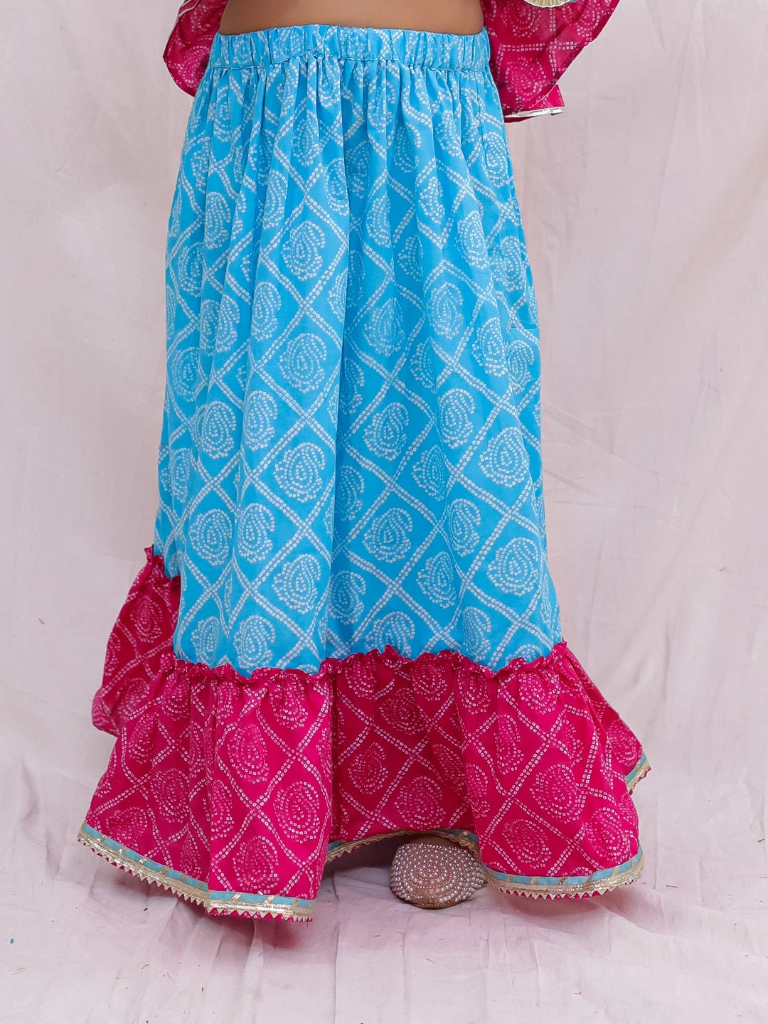 BownBee Sleeveless Lehenga Choli Set For Girls