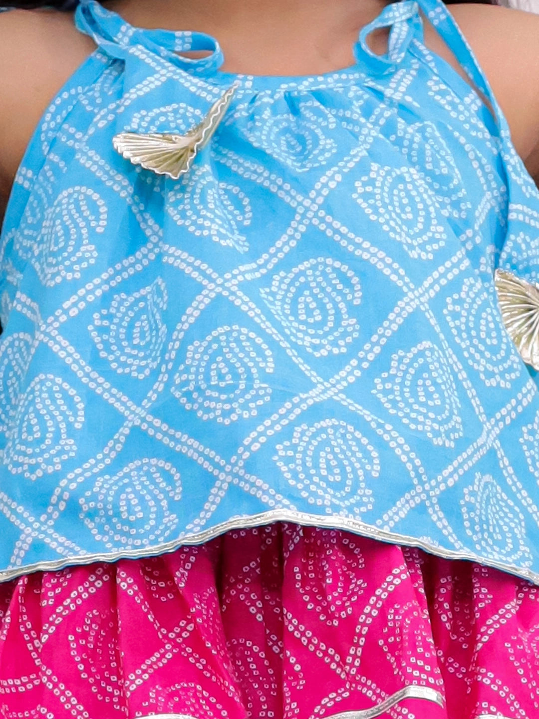 BownBee Sleeveless Lehenga Choli Set For Girls