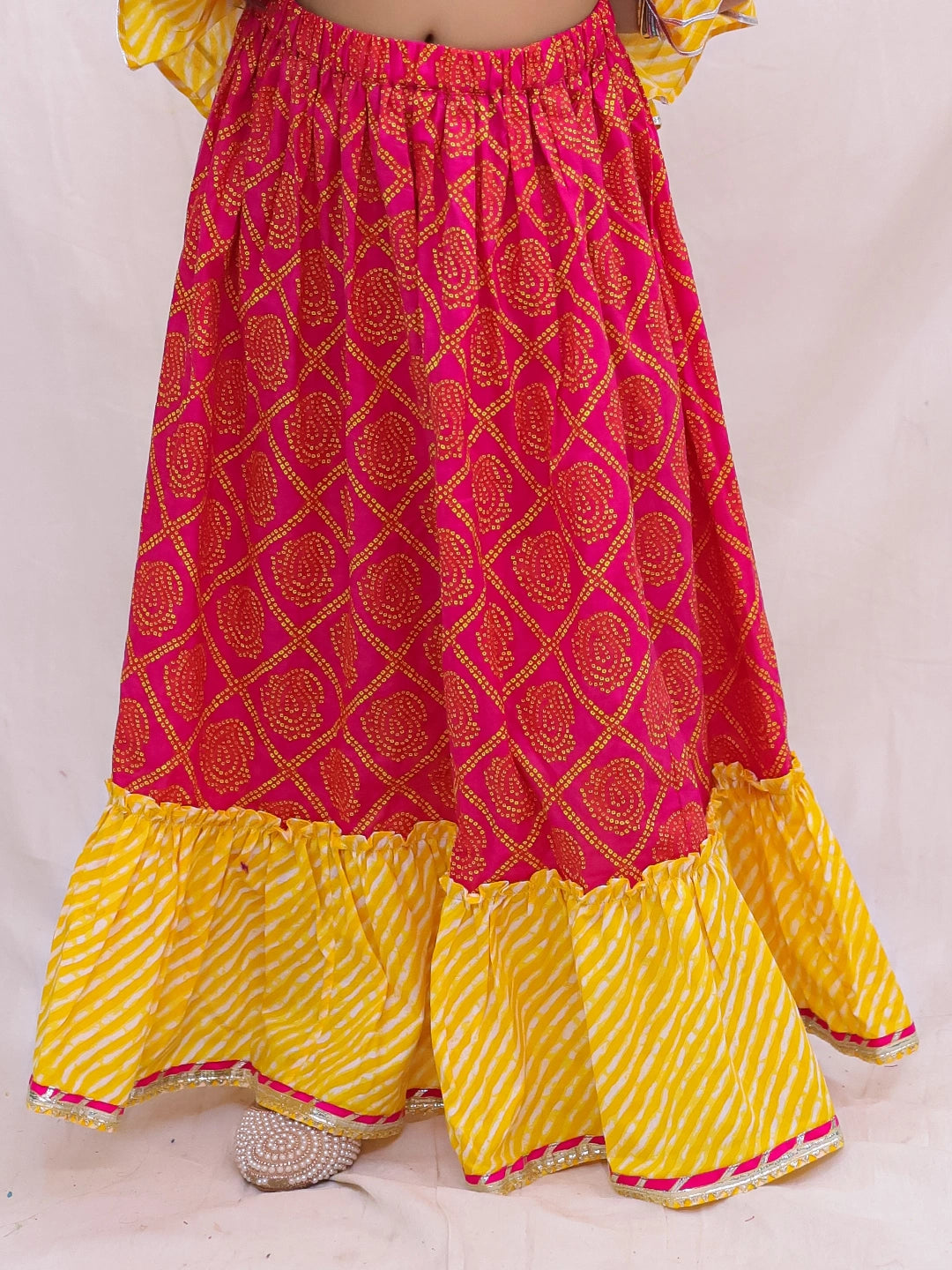 BownBee Sleeveless Lehenga Choli Set For Girls