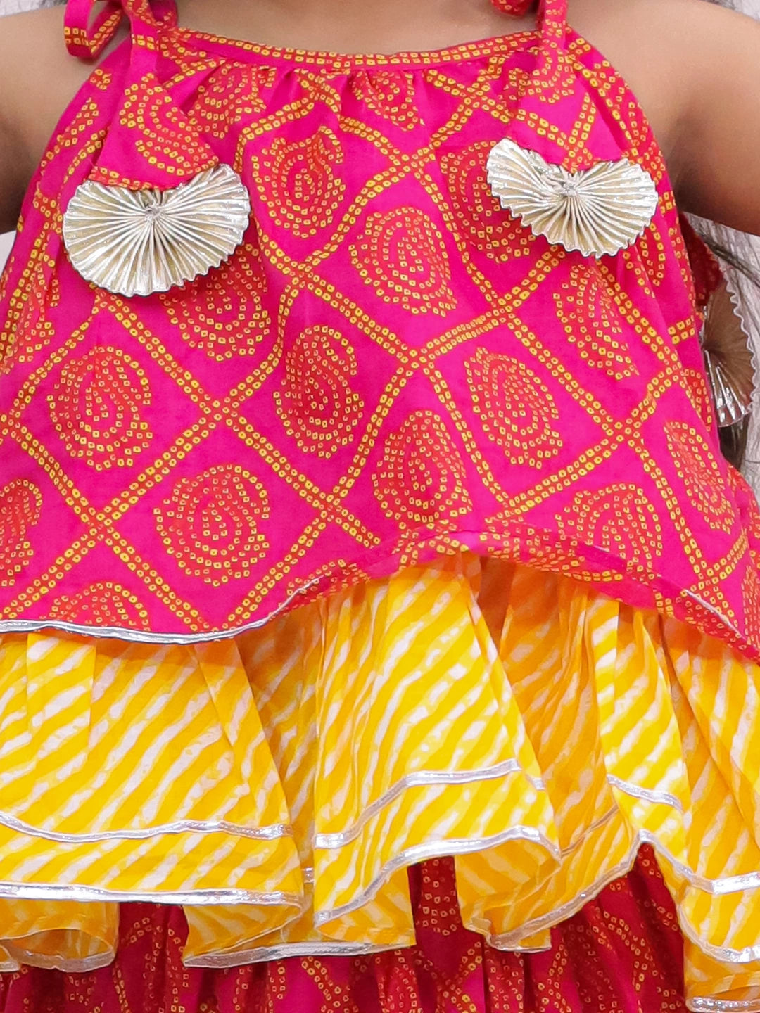 BownBee Sleeveless Lehenga Choli Set For Girls