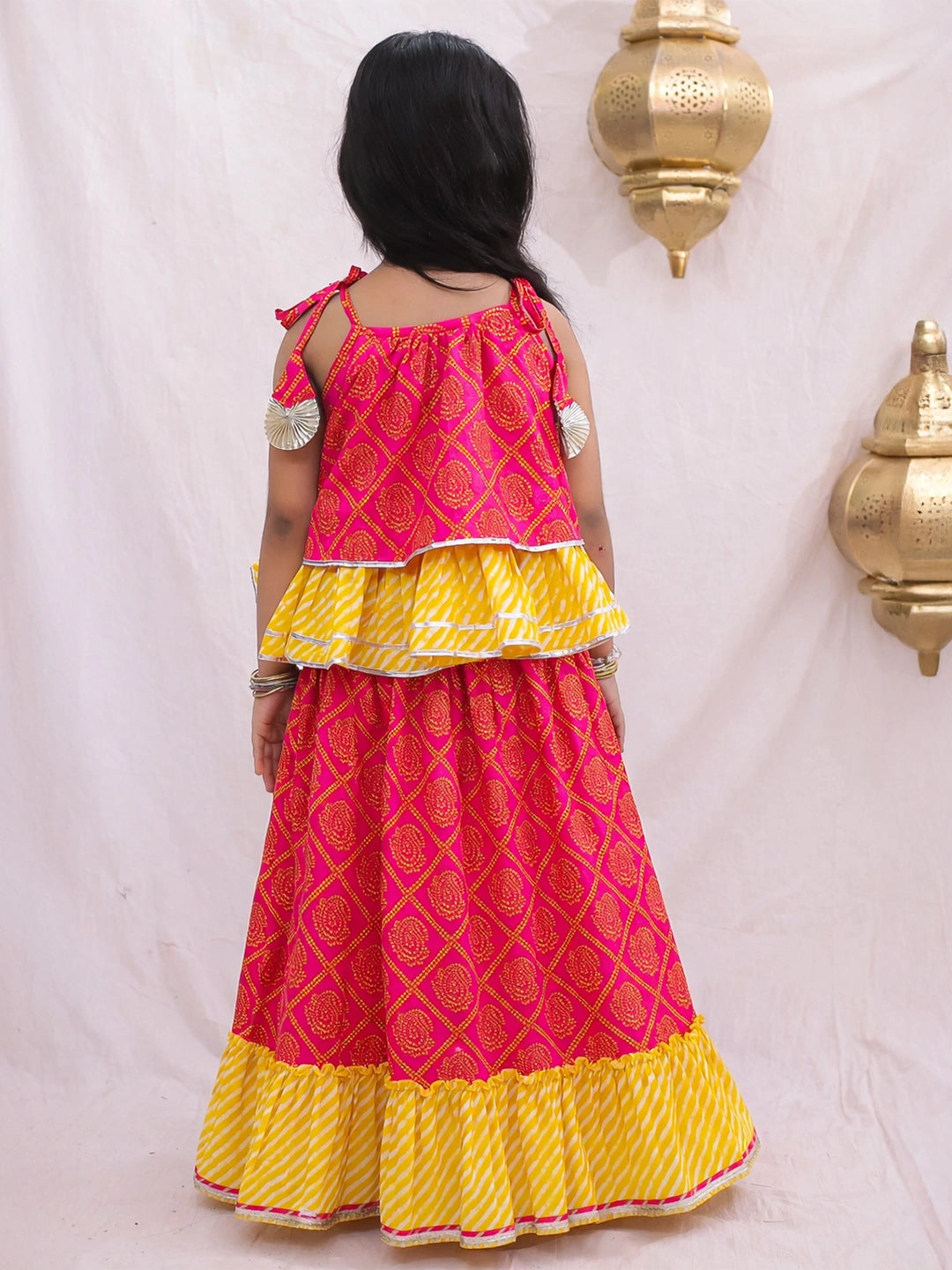BownBee Sleeveless Lehenga Choli Set For Girls