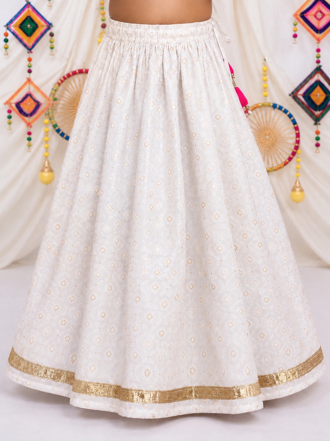 BownBee Embroidered Dhoti Kurta &Lehenga Choli Sibling Set