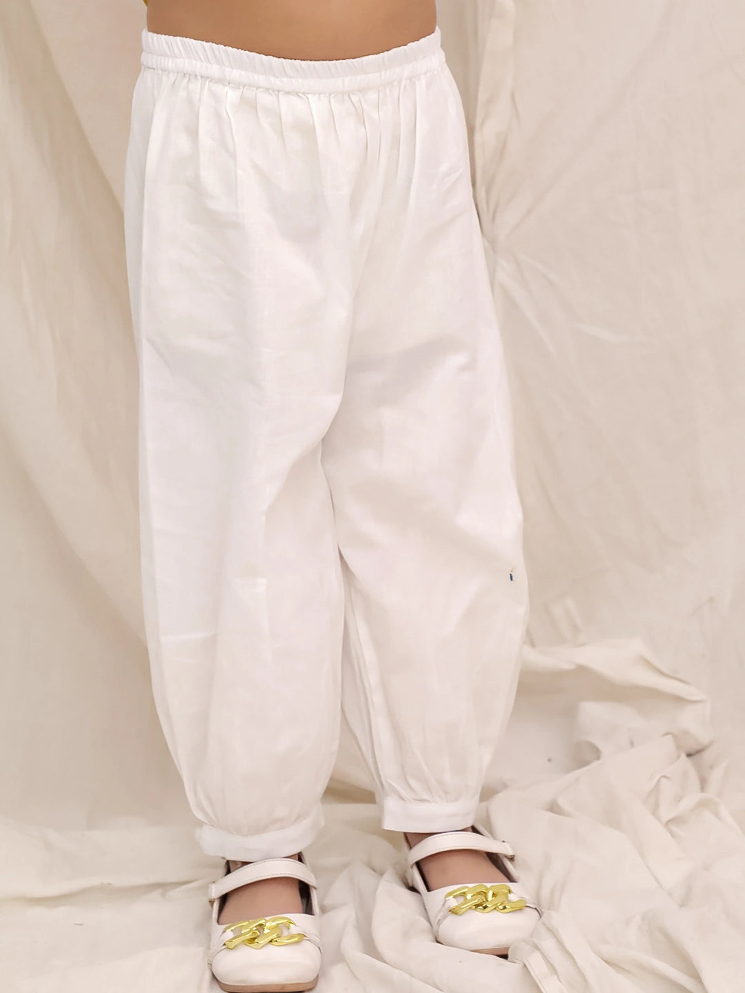 BownBee Pure Cotton Lehriya Top  With Harem Set For Girls - Orange