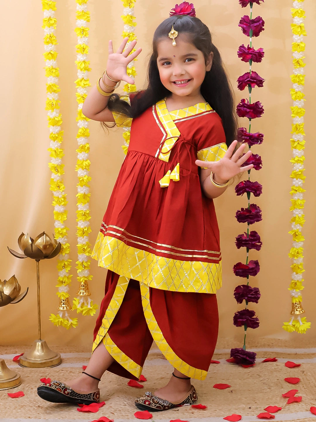 BownBee Cotton Kurta Pajama & Ethnic Suit  Sibling Set