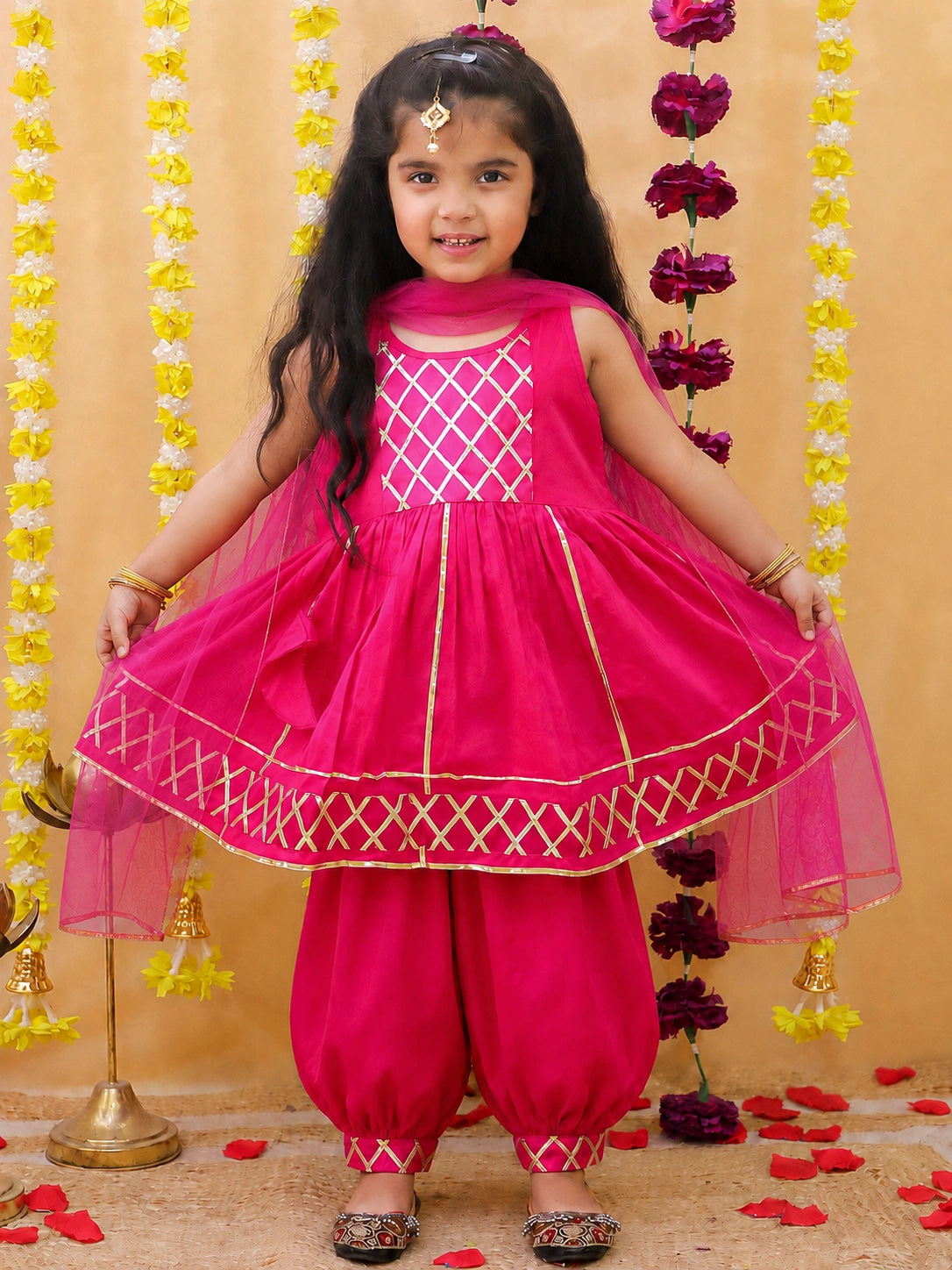 BownBee Cotton Kurta Pajama & Ethnic Suit  Sibling Set