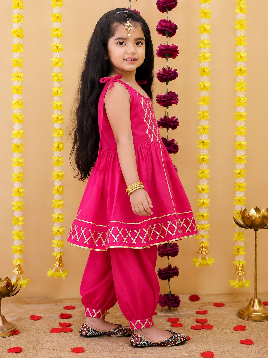BownBee Cotton Kurta Pajama & Ethnic Suit  Sibling Set